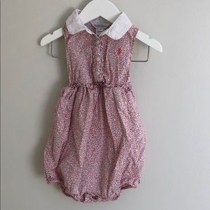 Ralph Lauren bubble romper for baby girl